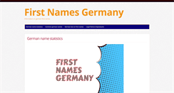 Desktop Screenshot of firstnamesgermany.com