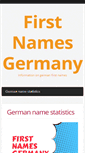 Mobile Screenshot of firstnamesgermany.com